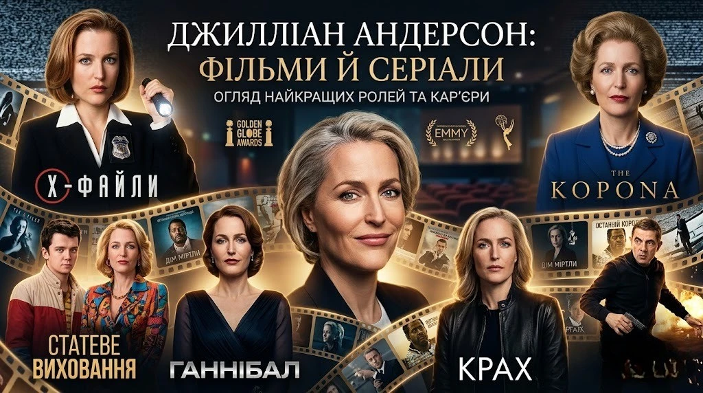 Повна фільмографія: фільми й серіали Джилліан Андерсон Повна фільмографія: фільми й серіали Джилліан Андерсон