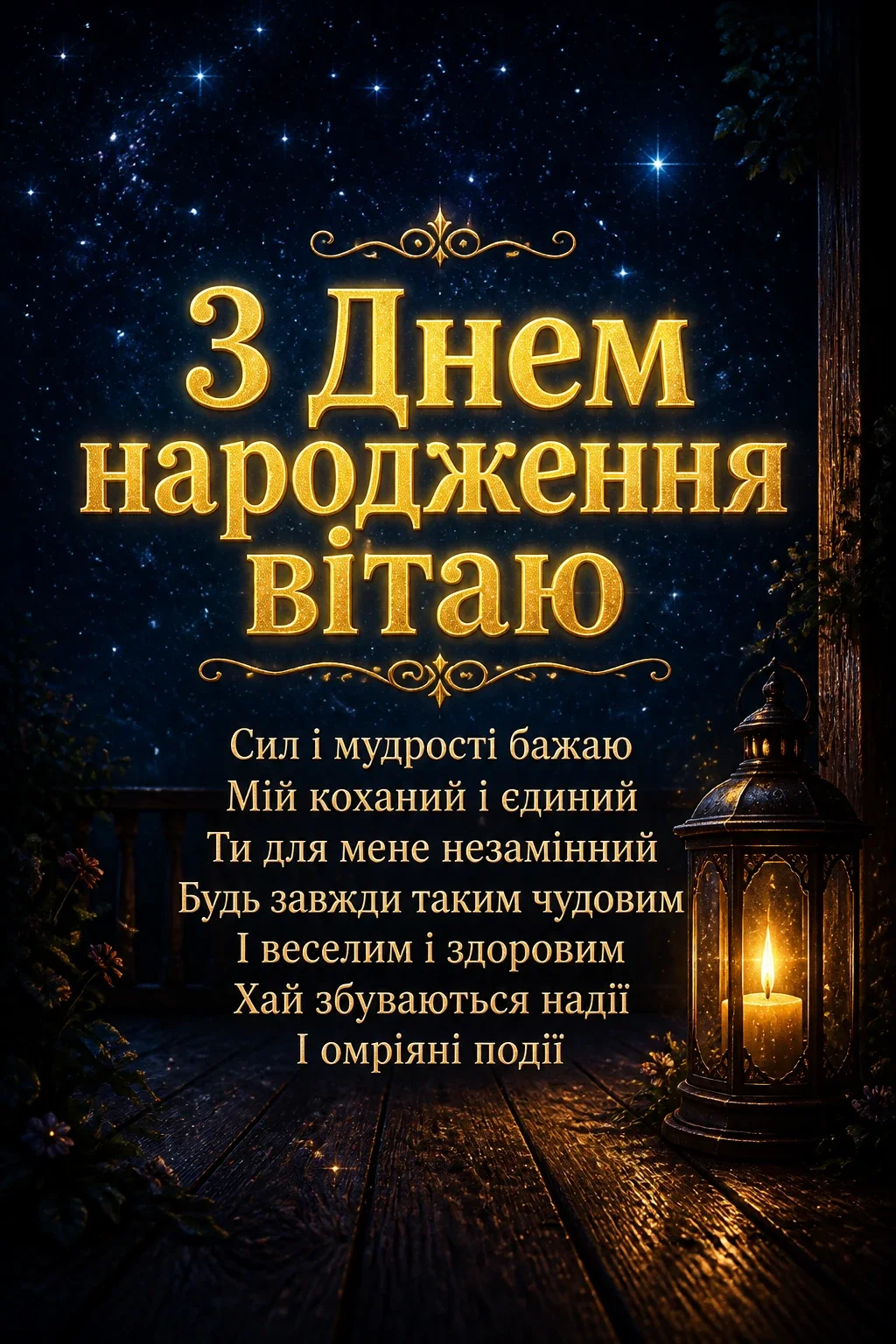 від дружини коханого чоловіка зворушливі привітання з днем народження чоловіку
