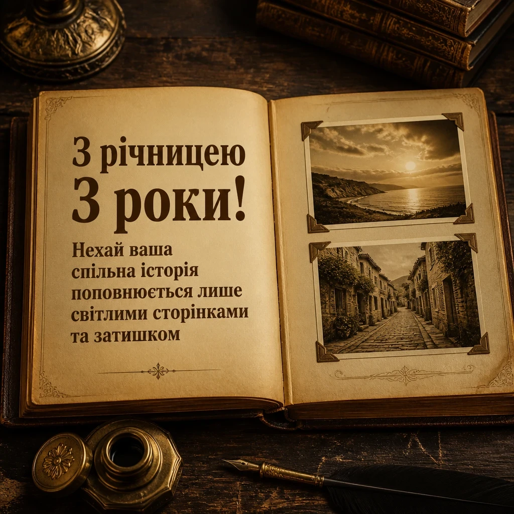 привітання з річницею весілля 3 роки