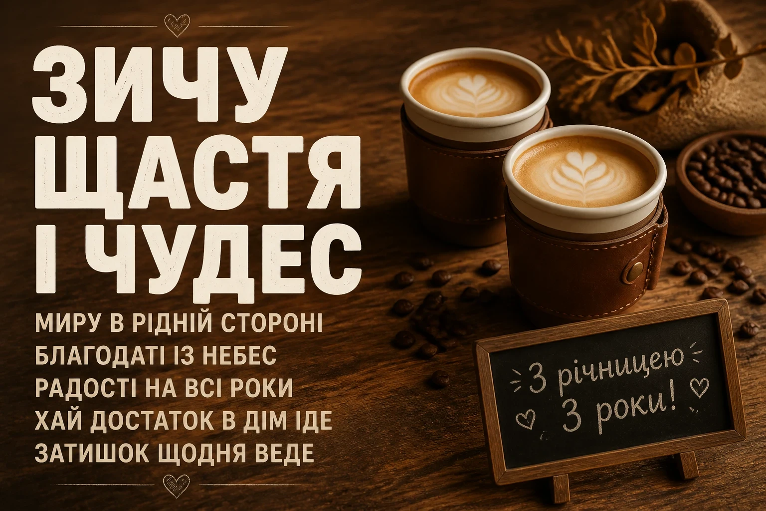 привітання з річницею весілля 3 роки