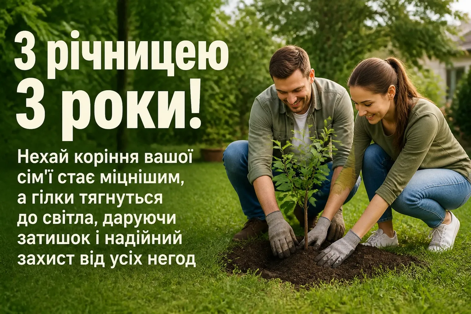 привітання з річницею весілля 3 роки