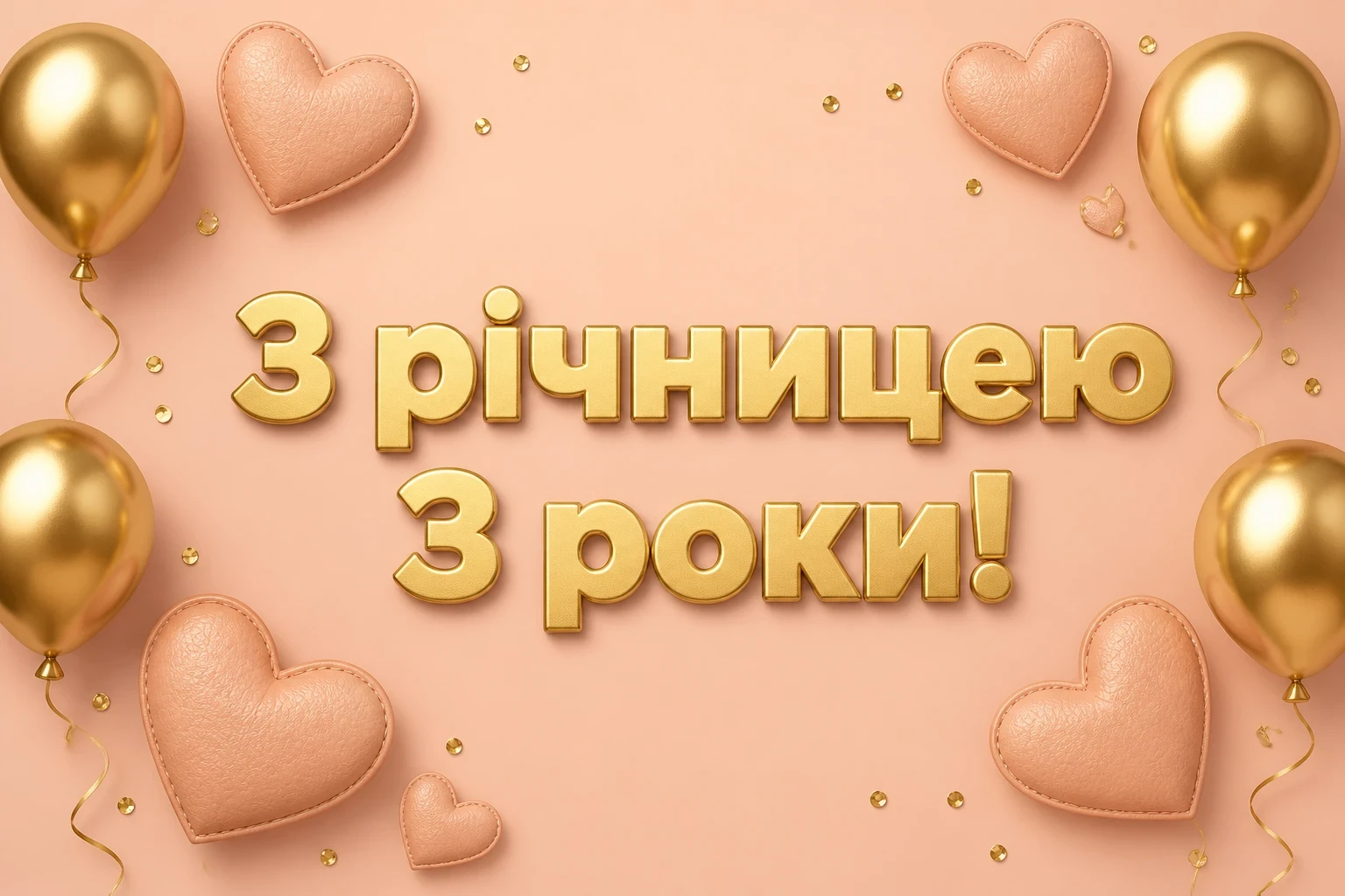 привітання з річницею весілля 3 роки