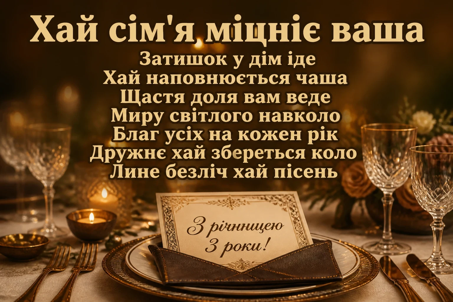 привітання з річницею весілля 3 роки