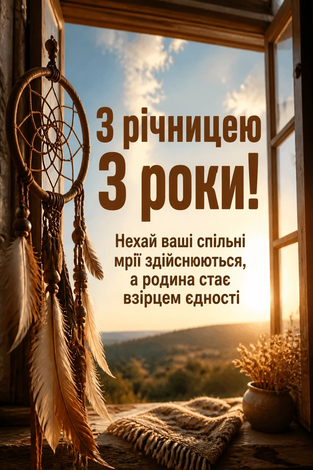 привітання з річницею весілля 3 роки