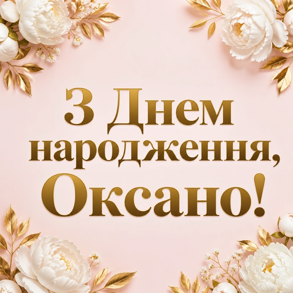 привітання для оксани