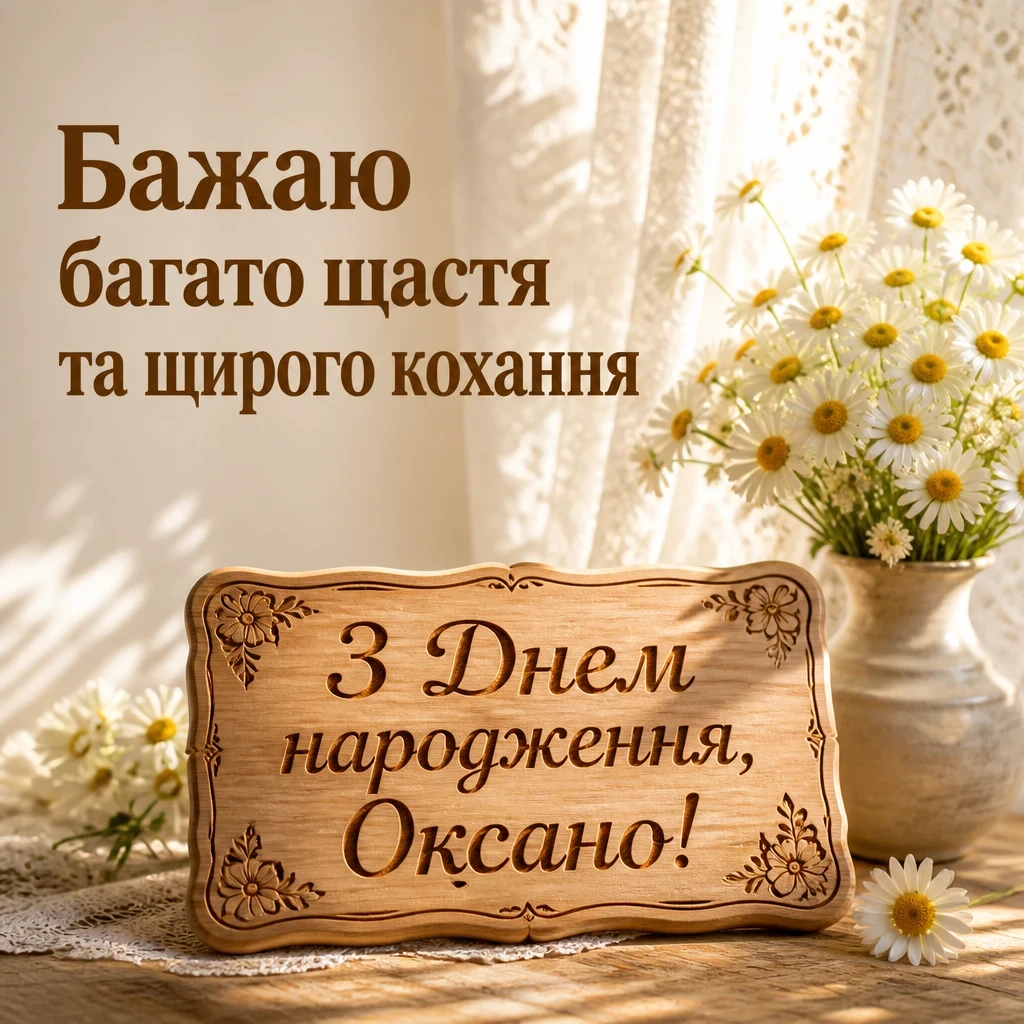 привітання для оксани