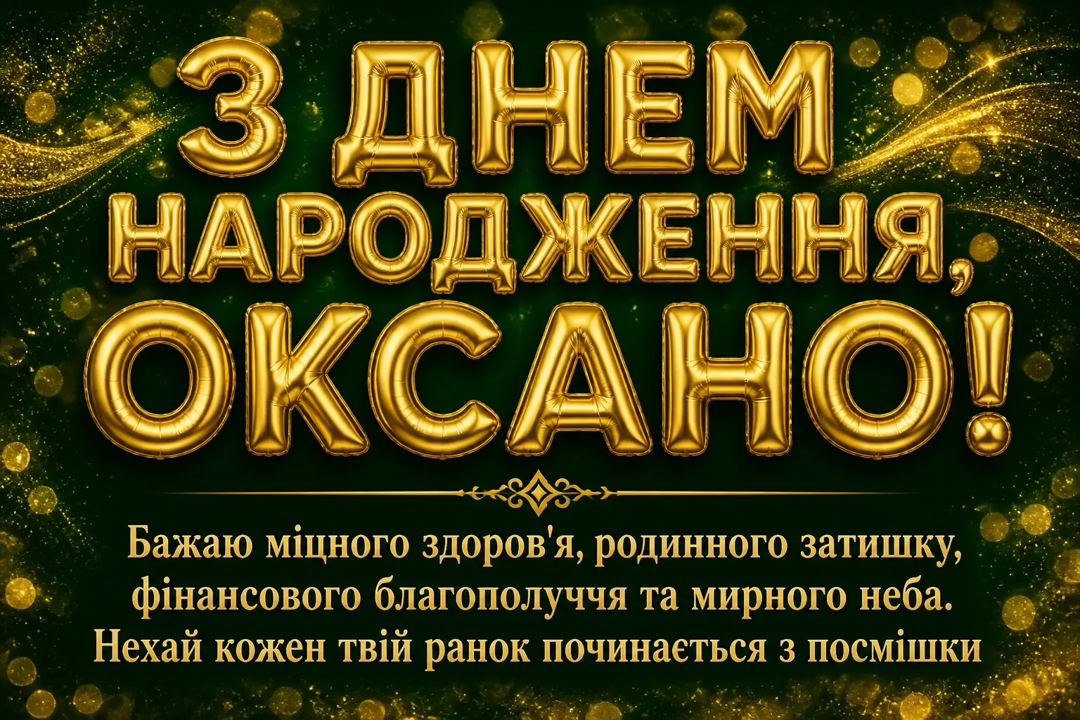 привітання для оксани