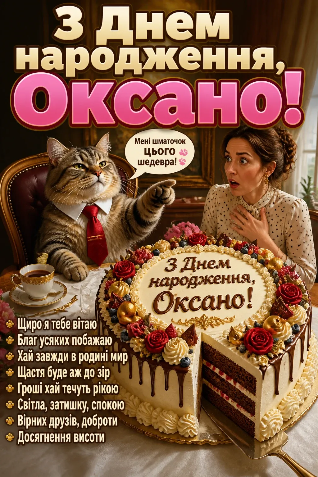 привітання для оксани