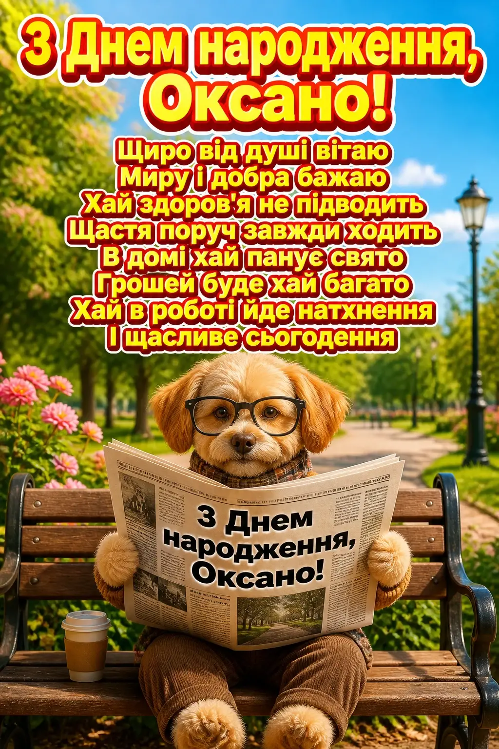 привітання для оксани