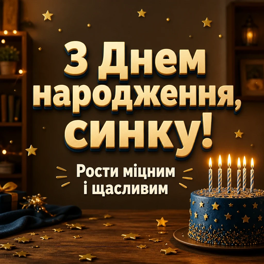 привітання з днем народження сина своїми словами