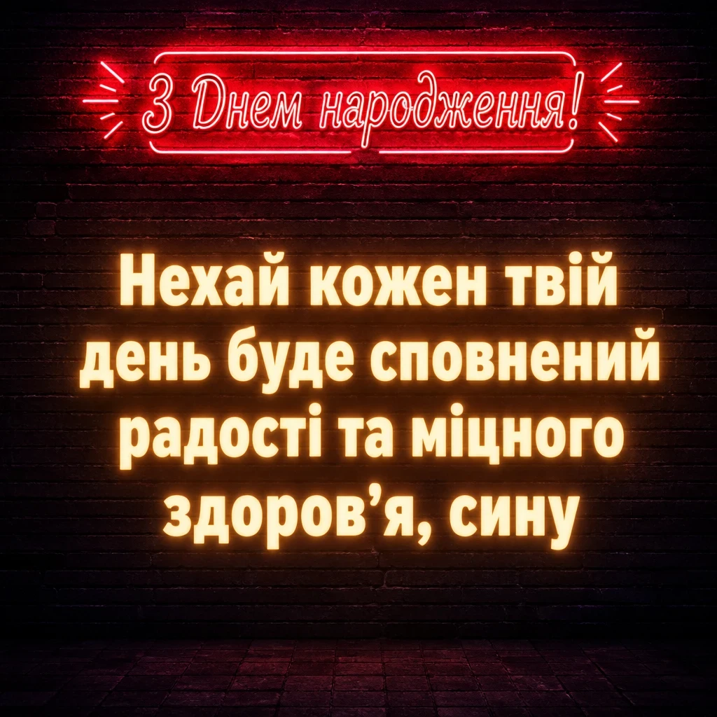 привітання з днем народження сина своїми словами