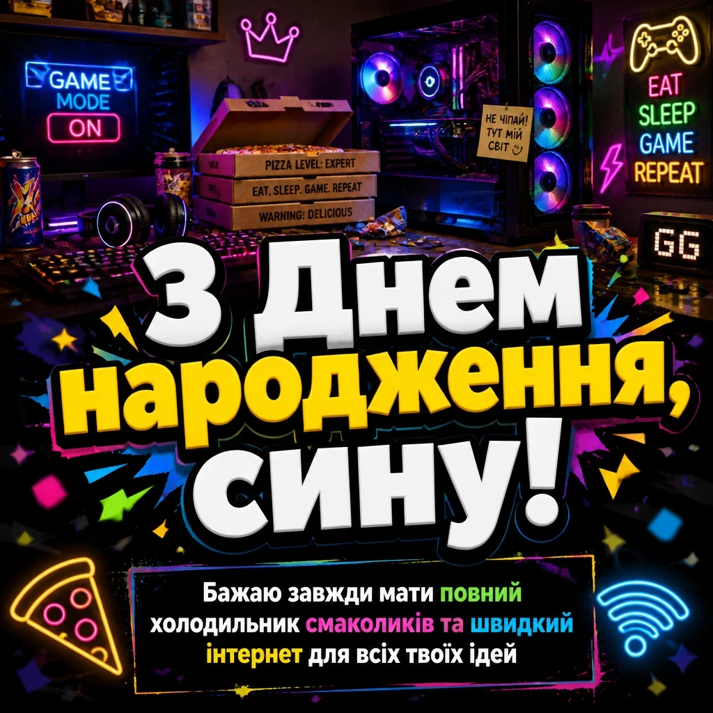 привітання з днем народження сина своїми словами