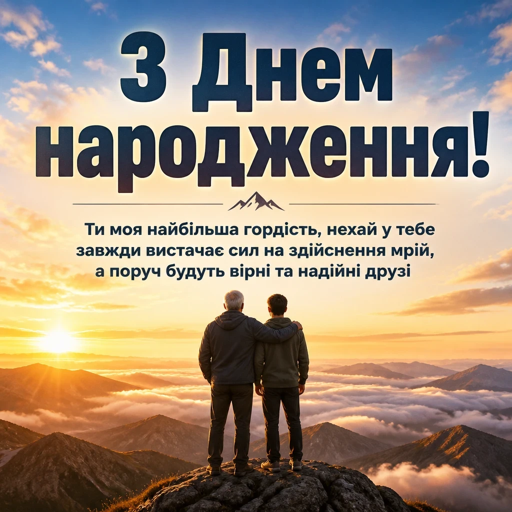 привітання з днем народження сина своїми словами