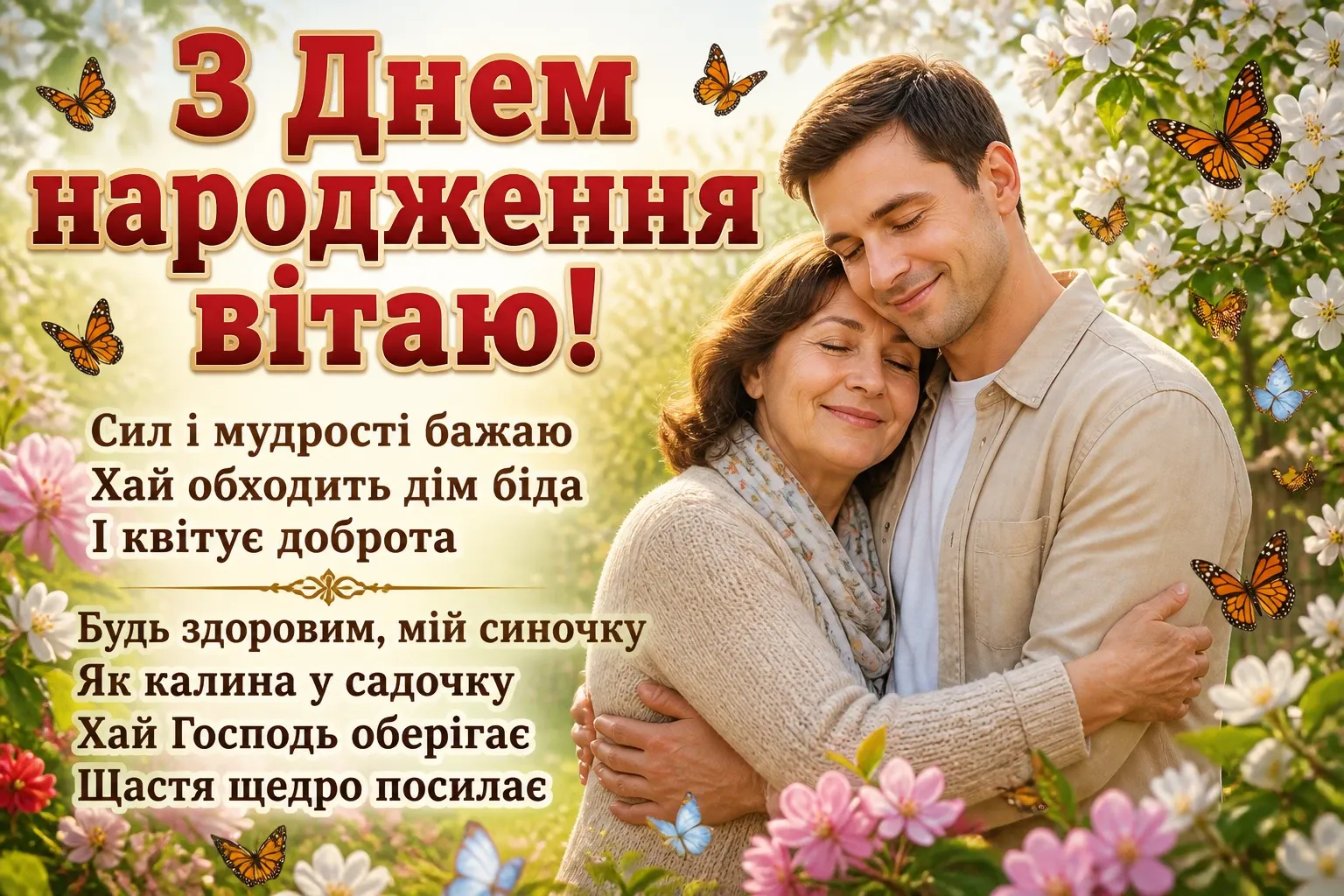 привітання з днем народження сина своїми словами