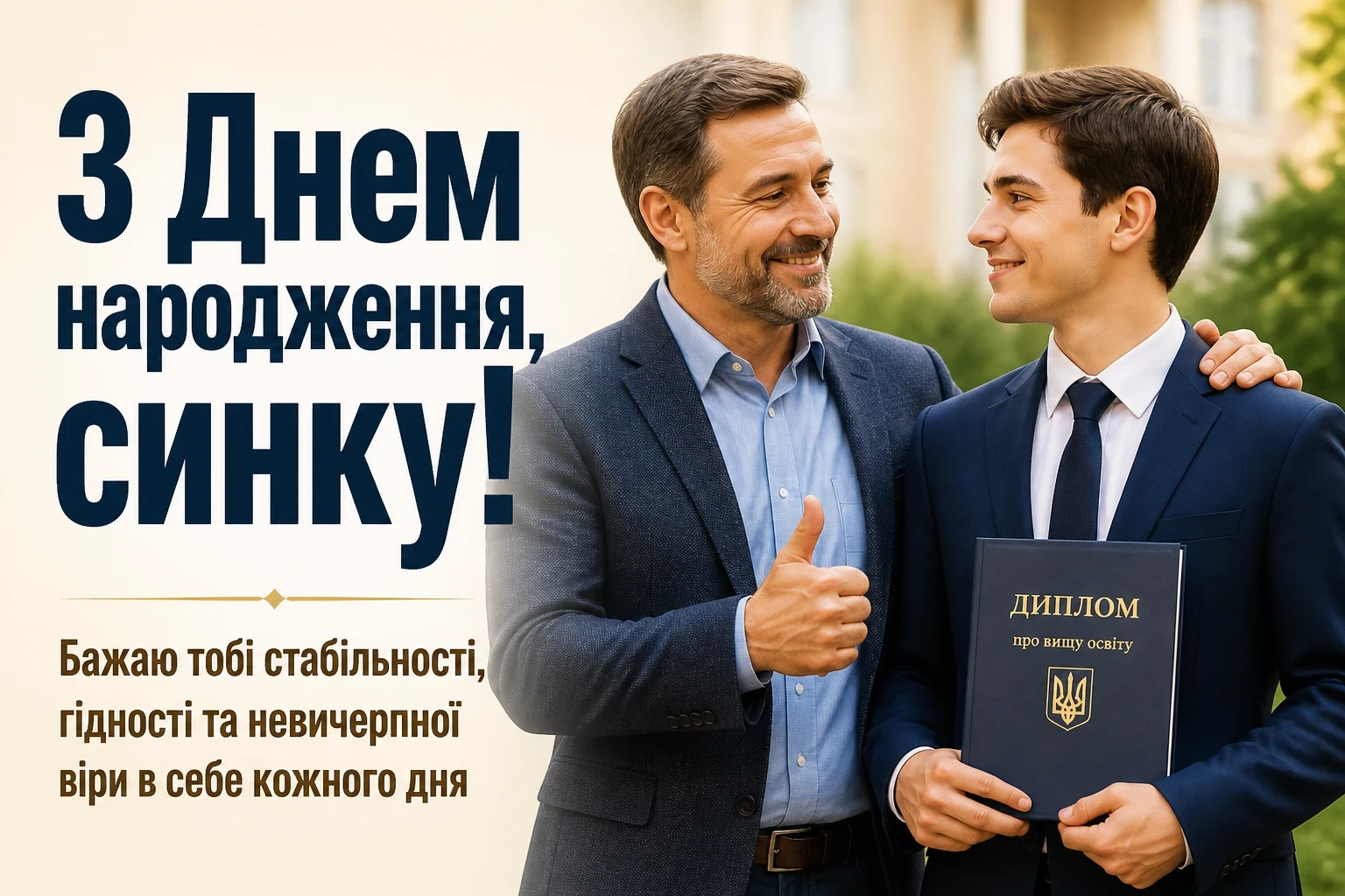 привітання з днем народження сина своїми словами