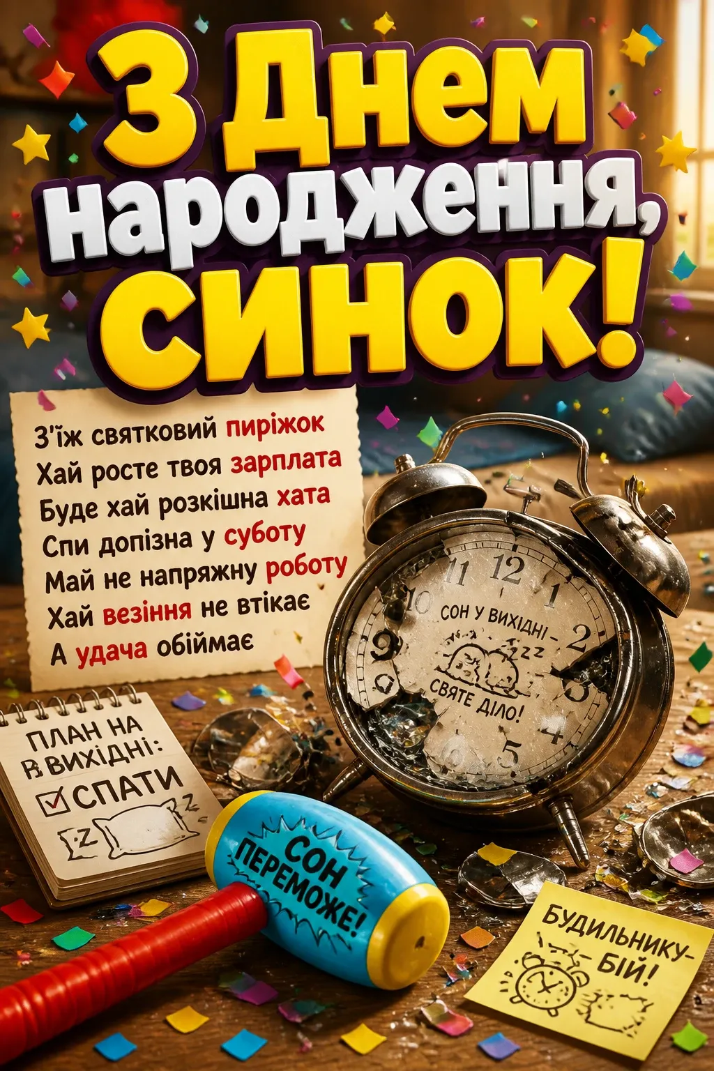 привітання з днем народження сина своїми словами
