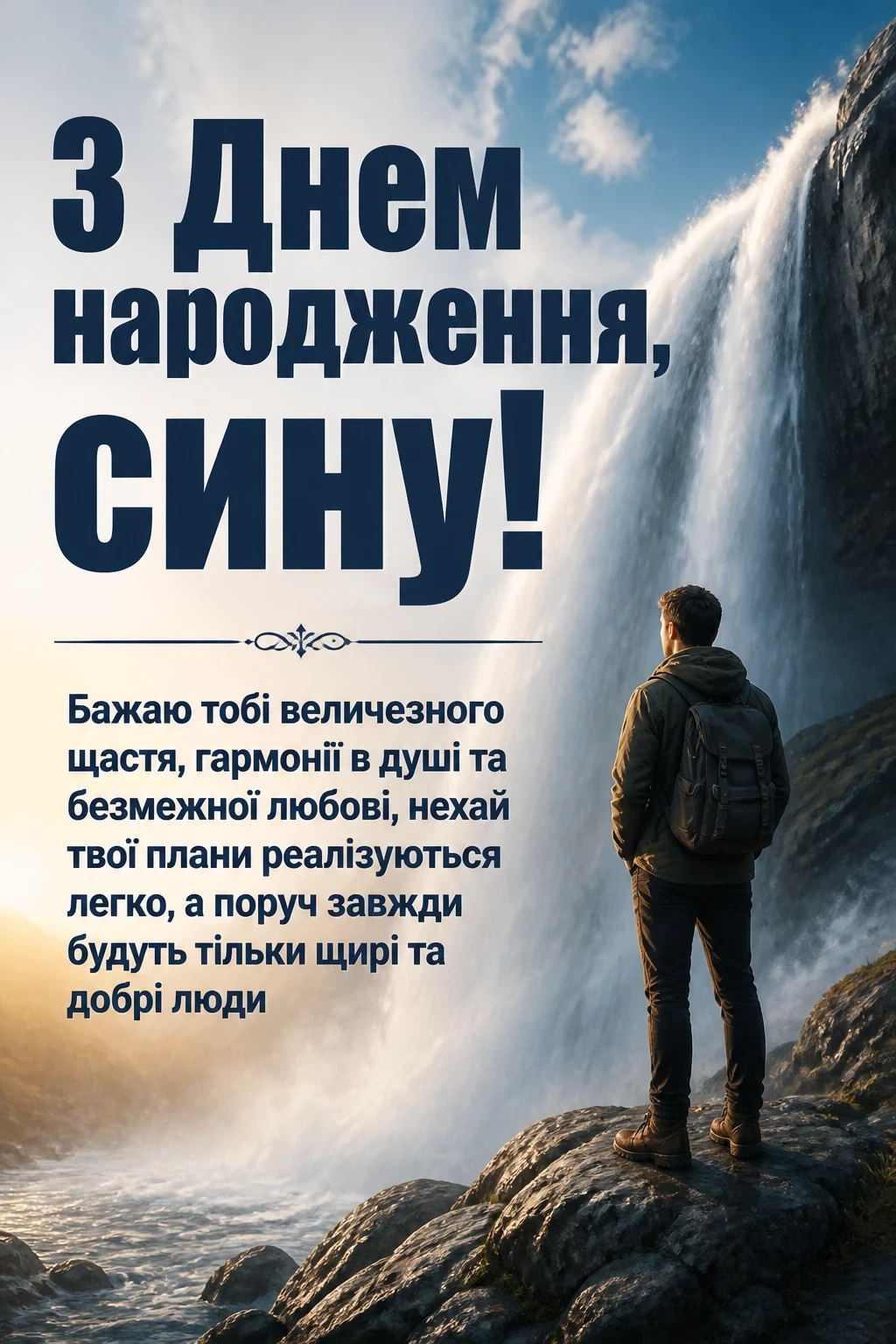 привітання з днем народження сина своїми словами