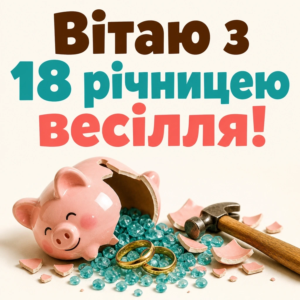 привітання з 18 річницею весілля