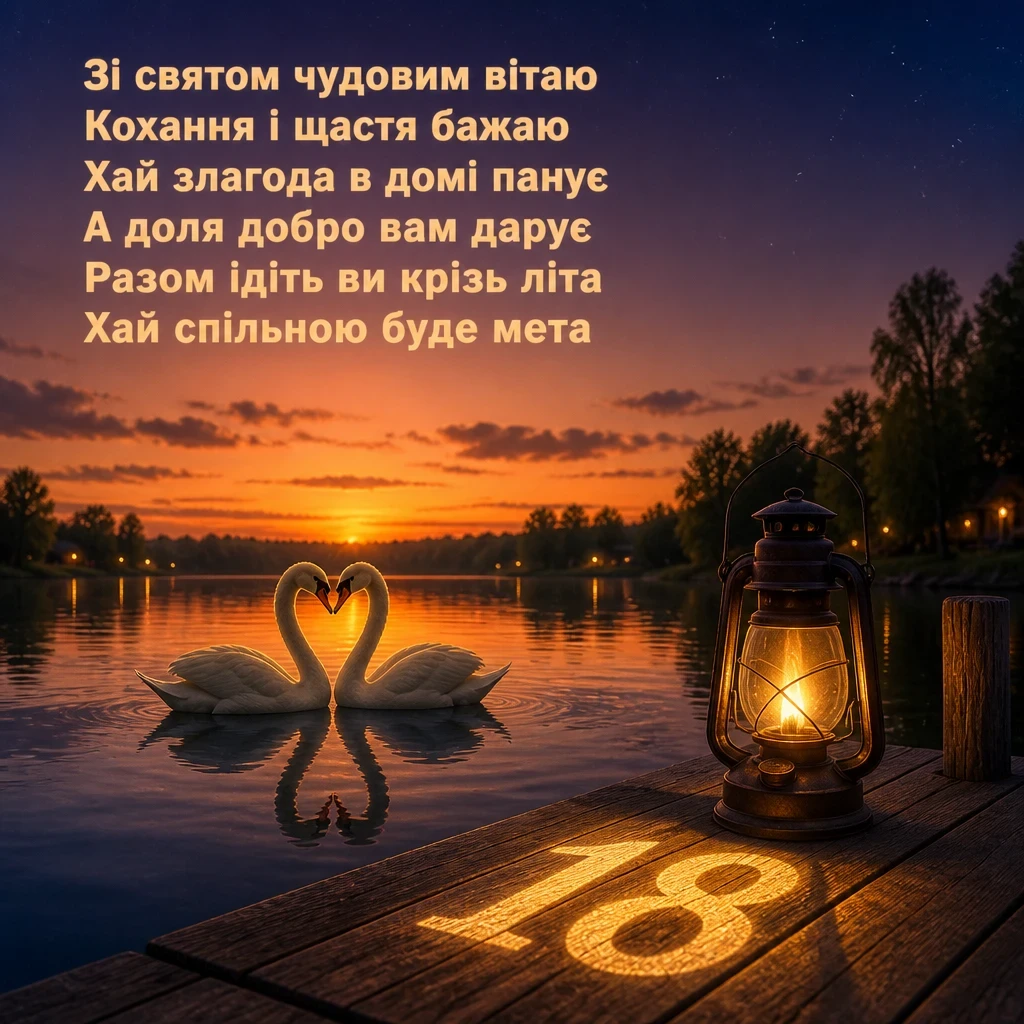 привітання з 18 річницею весілля