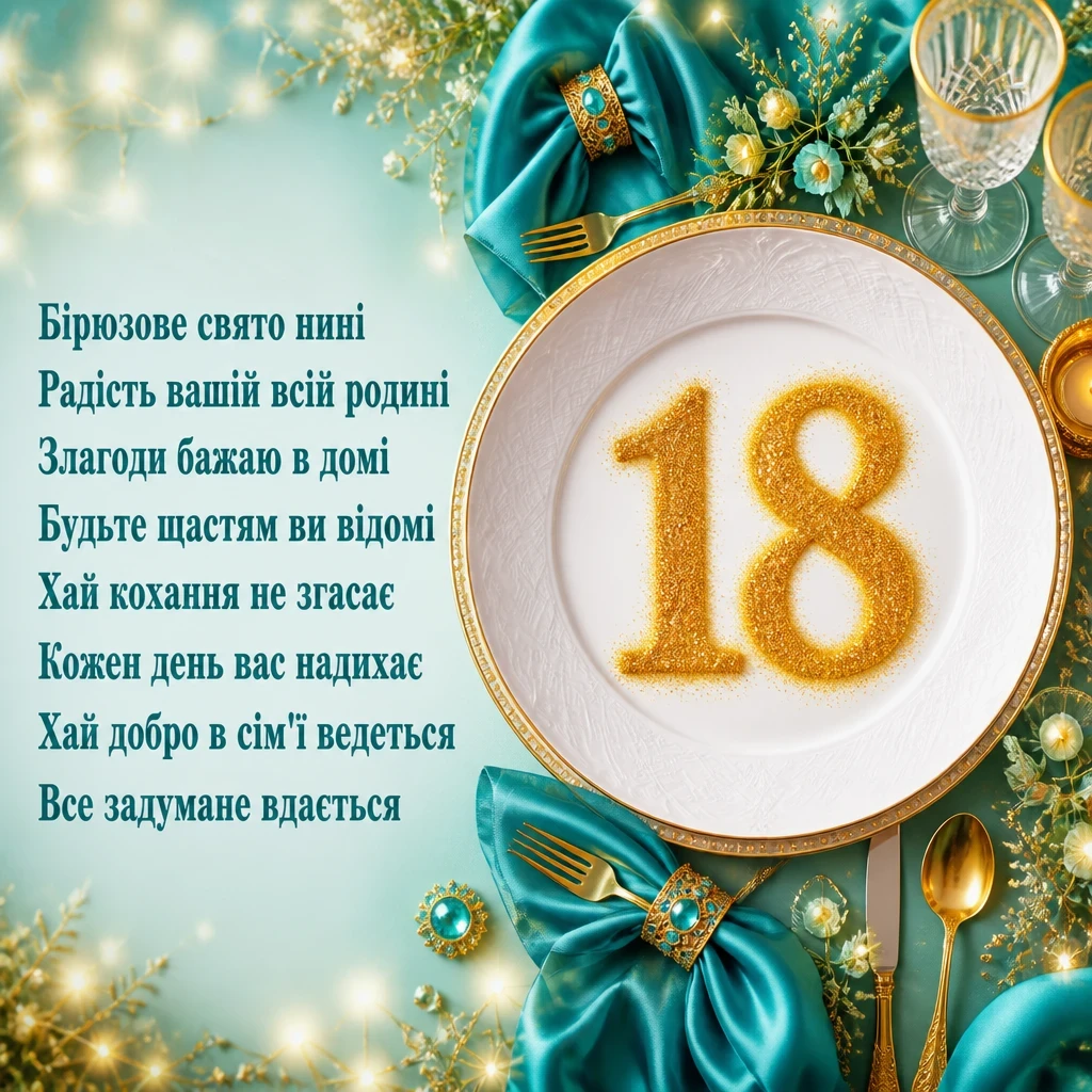 привітання з 18 річницею весілля