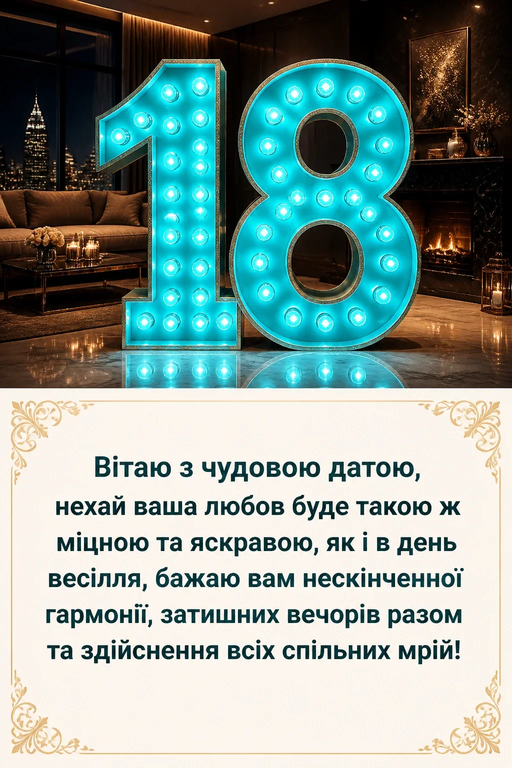 привітання з 18 річницею весілля