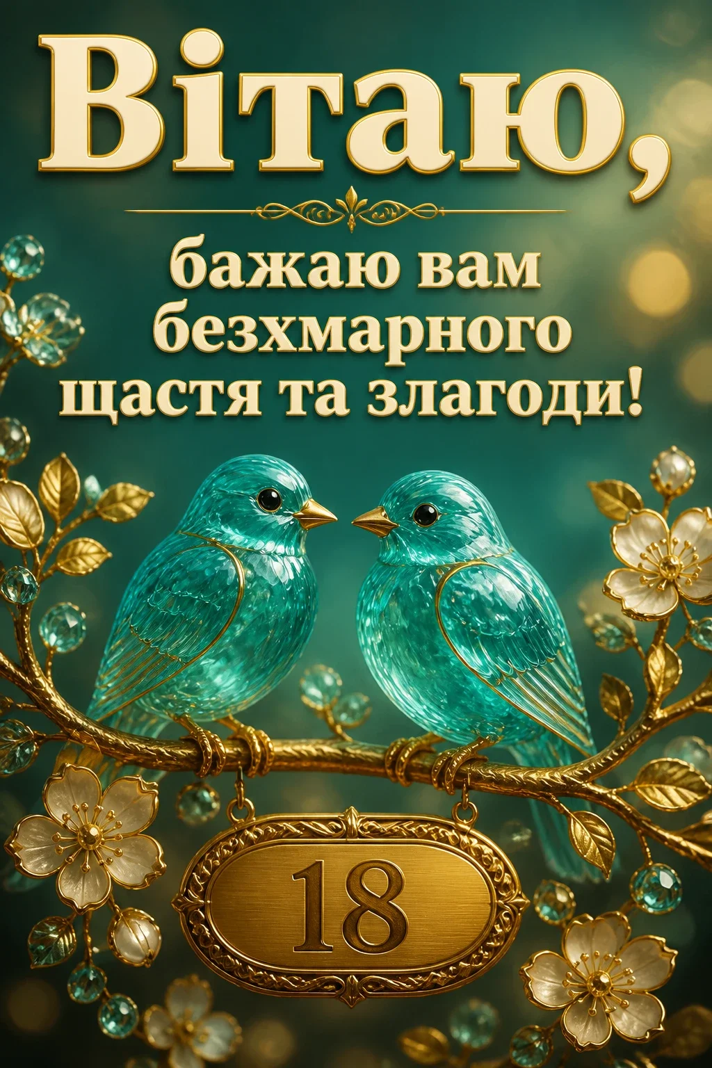 привітання з 18 річницею весілля