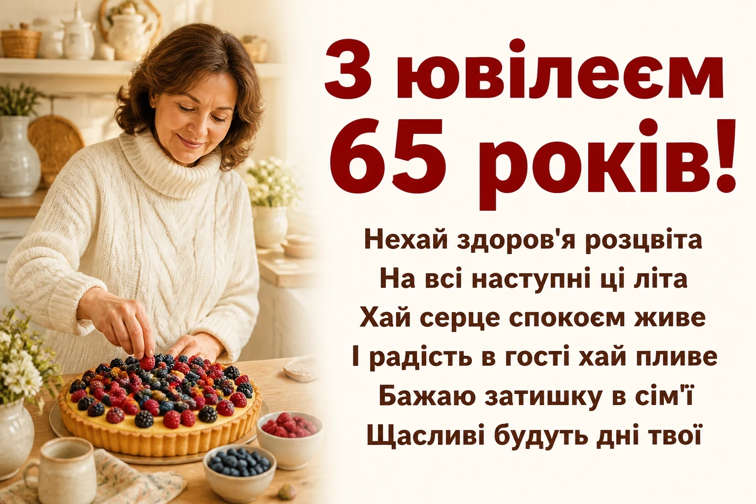привітання з ювілеєм жінці 65 років привітання з ювілеєм жінці 65 років