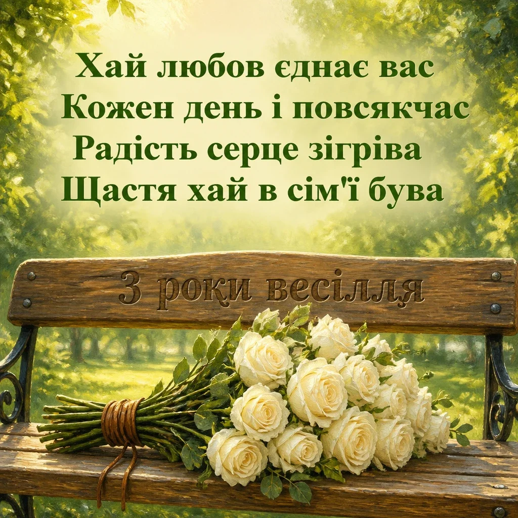 три роки весілля привітання три роки весілля привітання