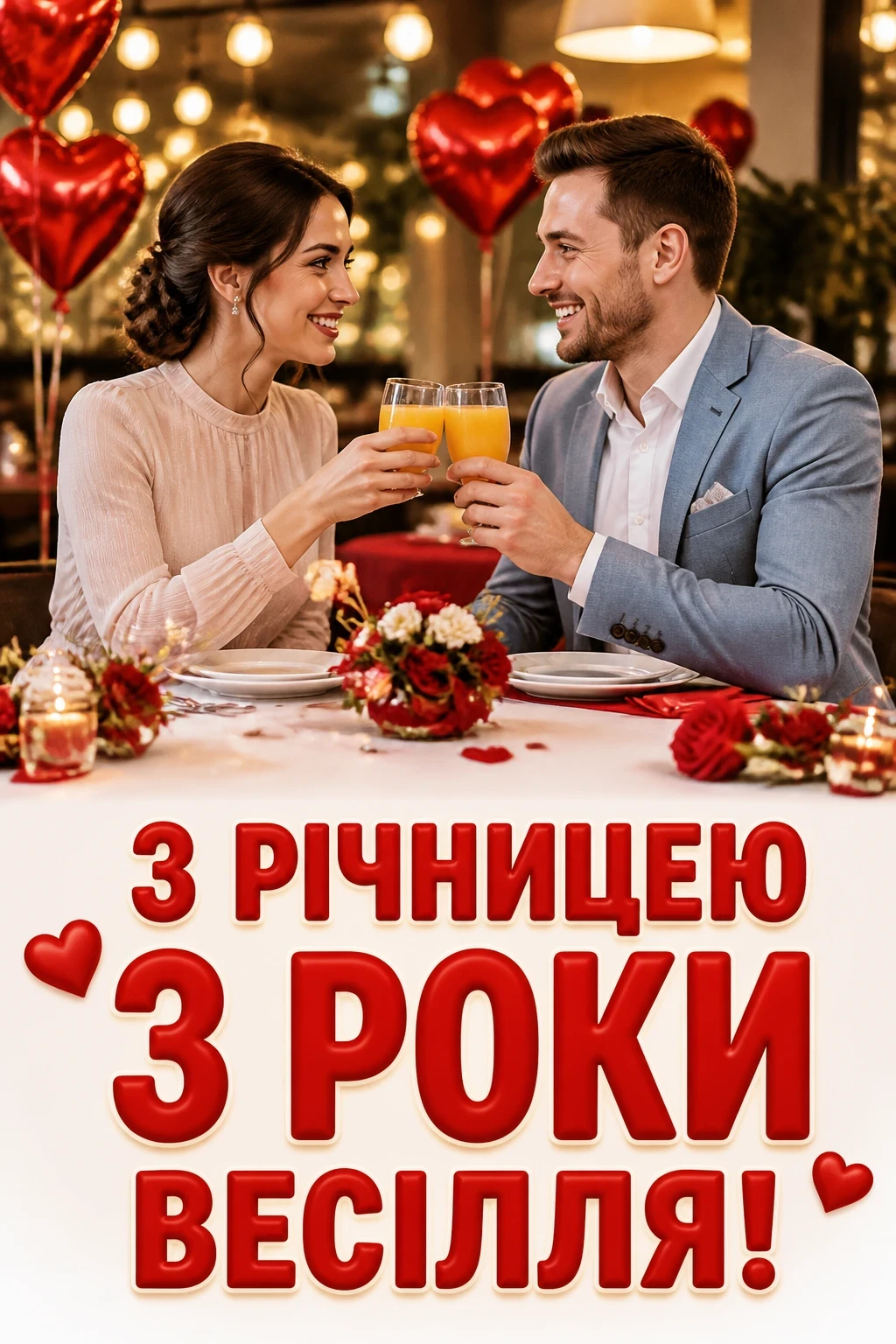 три роки весілля привітання три роки весілля привітання