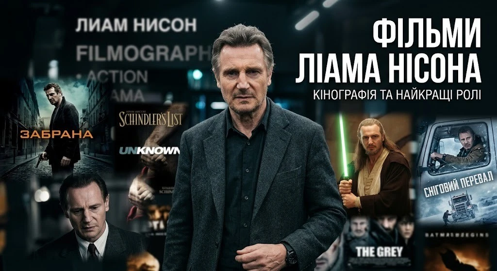 Усі знакові фільми Ліама Нісона в одному списку Усі знакові фільми Ліама Нісона в одному списку